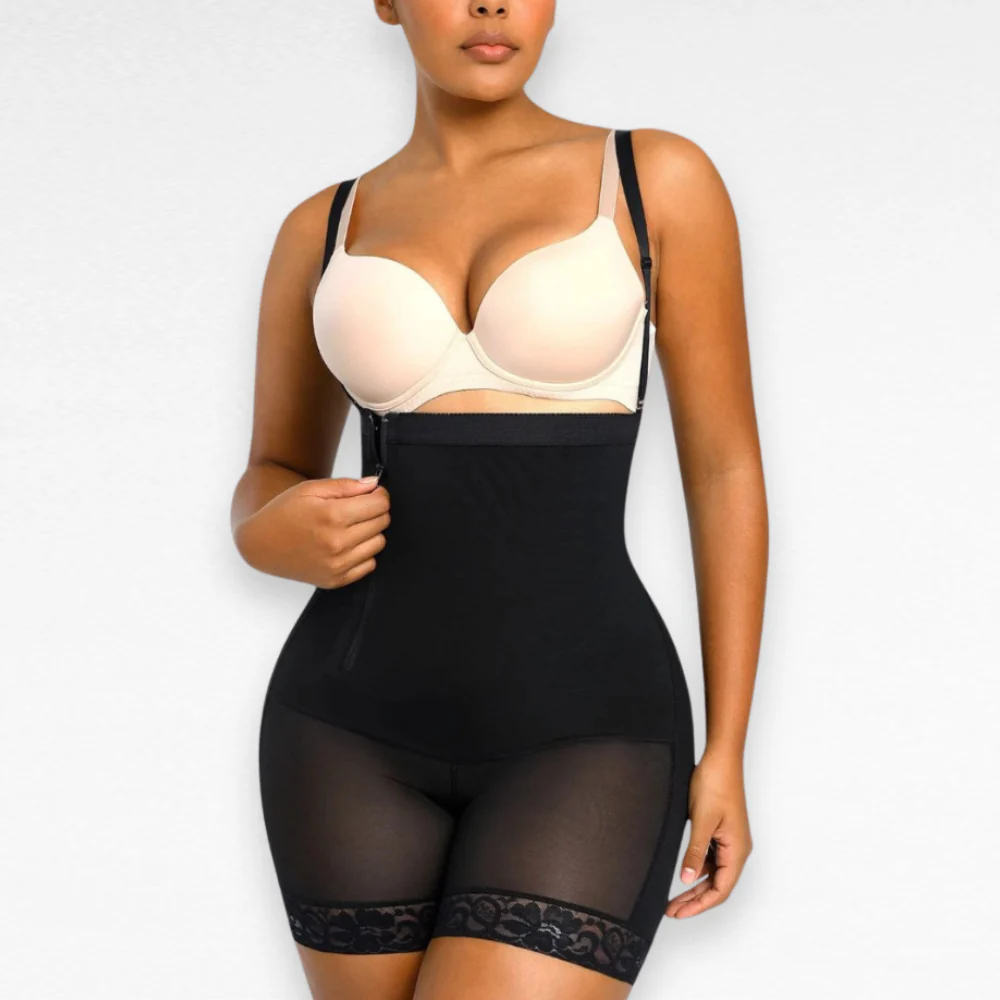 Tummy Compression Side Zipper Bodysuit - Image 4