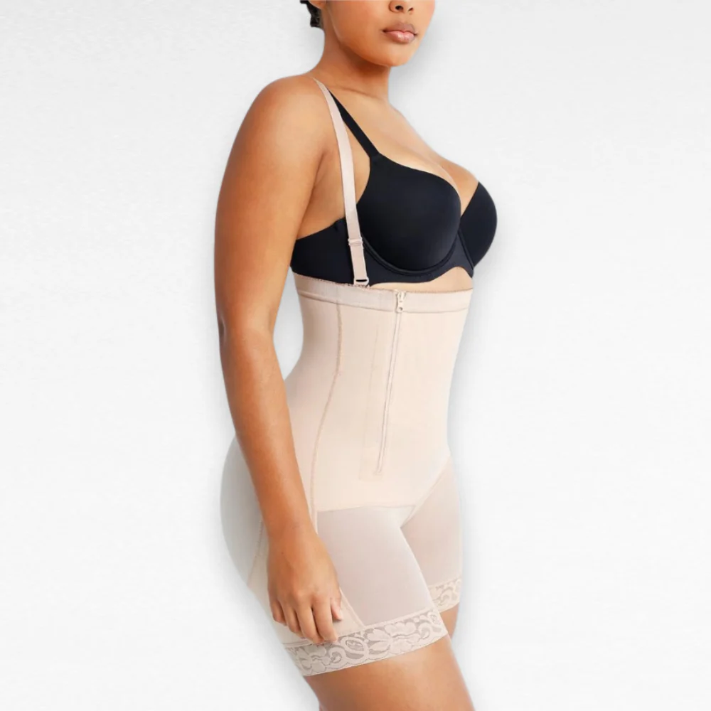 Tummy Compression Side Zipper Bodysuit - Image 7
