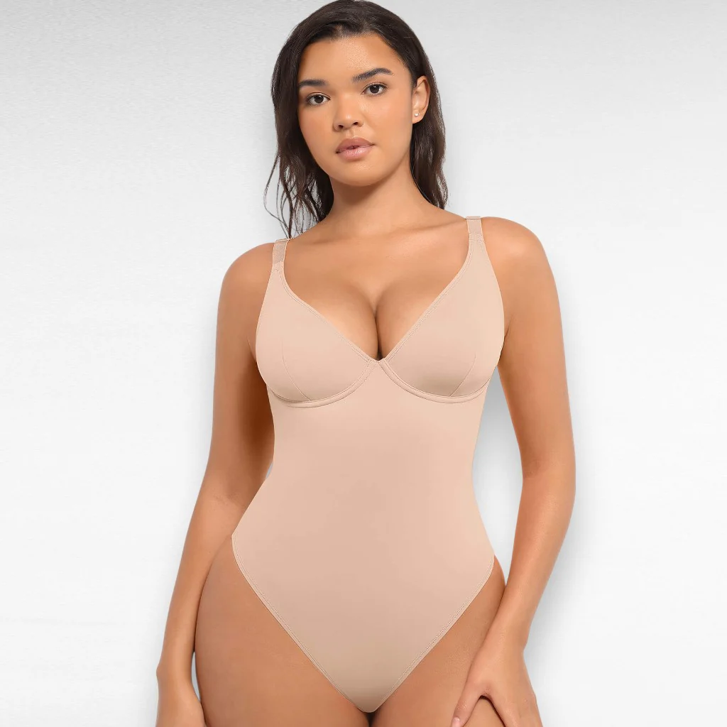 V-Neck Thong Bodysuit - Image 11