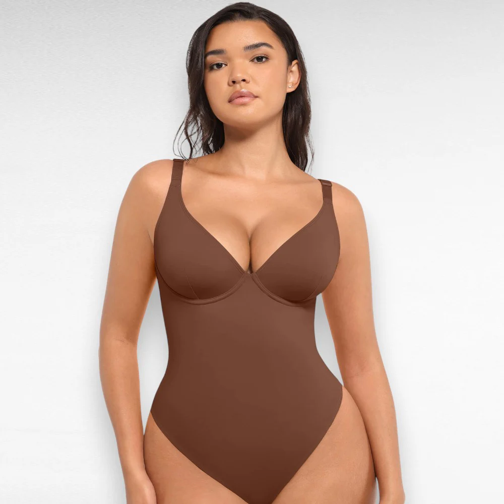 V-Neck Thong Bodysuit - Image 4