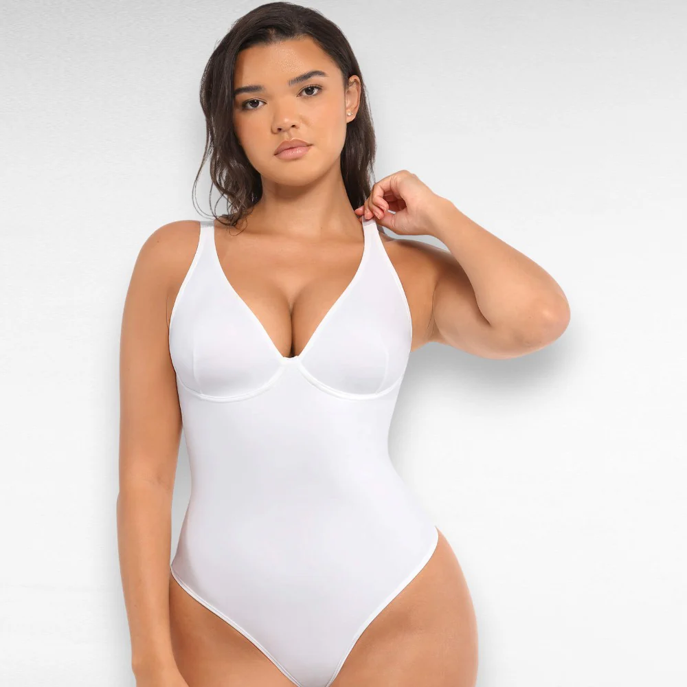 V-Neck Thong Bodysuit - Image 7
