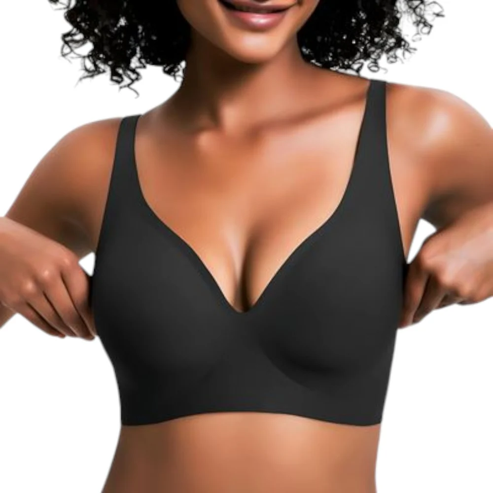 Wireless Deep V Push Up Bra - Image 14