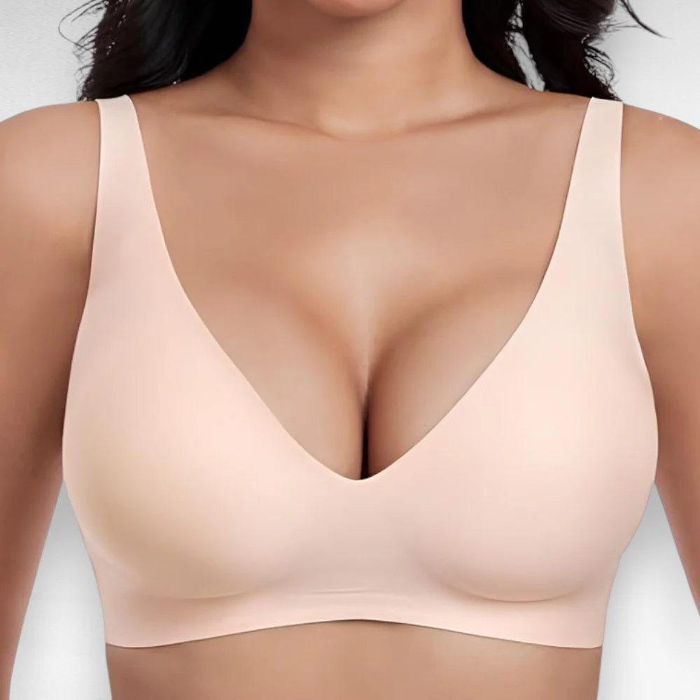 Wireless Deep V Push Up Bra - Image 3