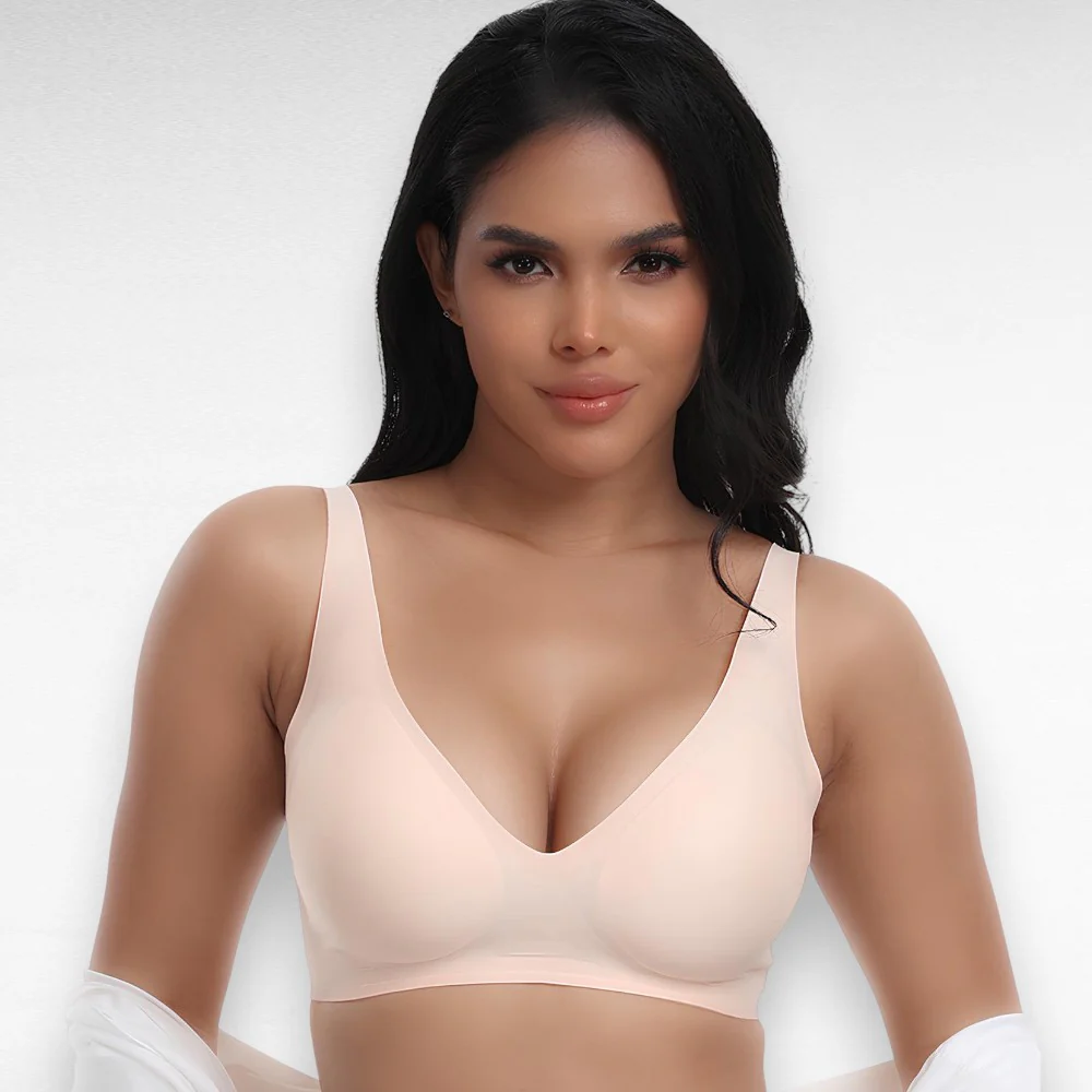 Wireless Deep V Push Up Bra - Image 8