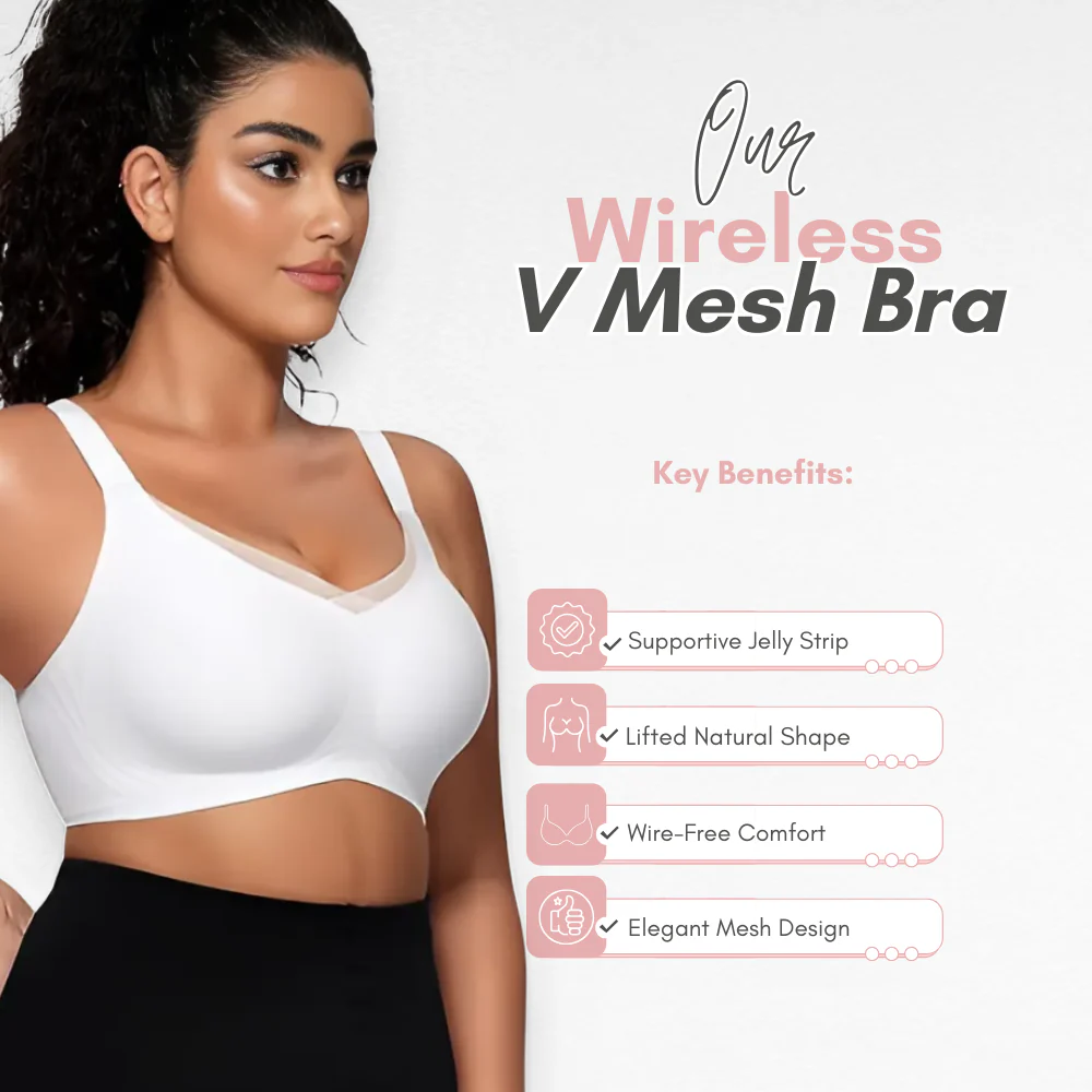 Wireless V Mesh Bra - Image 2