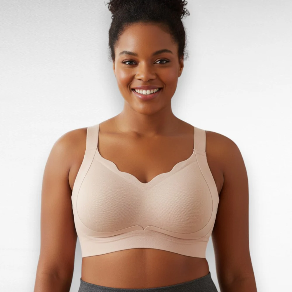 Wireless Scalloped Breathable Support Bra - Image 3