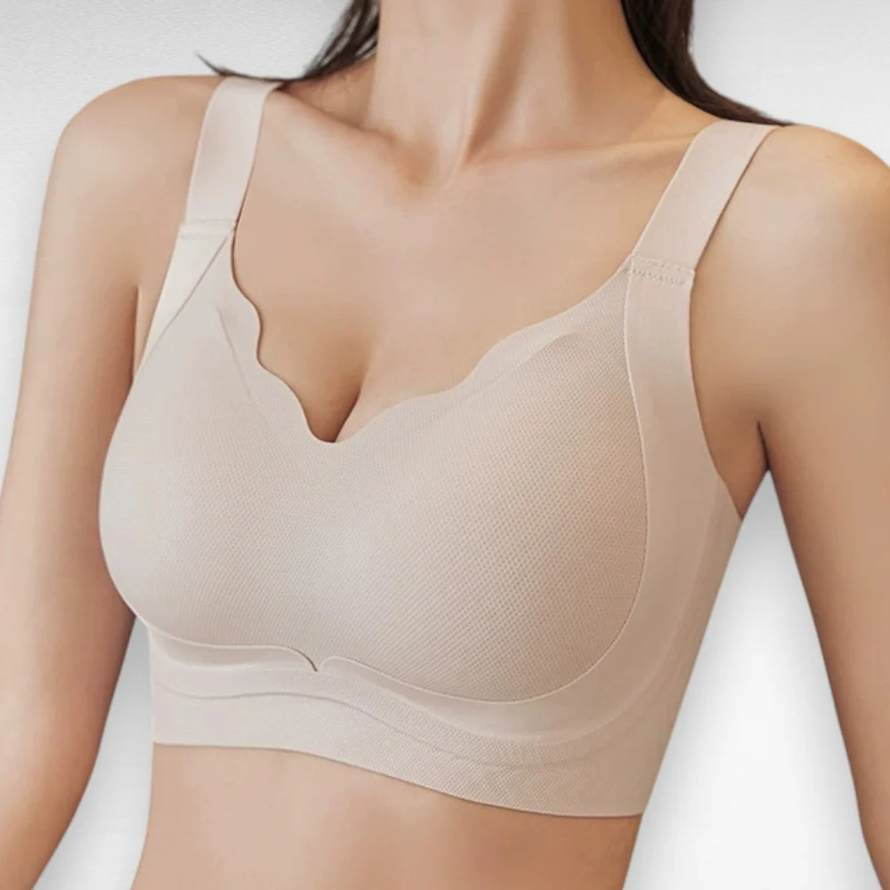 Wireless Scalloped Breathable Support Bra - Image 6