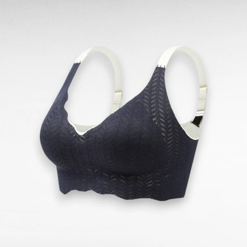 Wireless Scalloped Embossed Lace Bra - Image 8