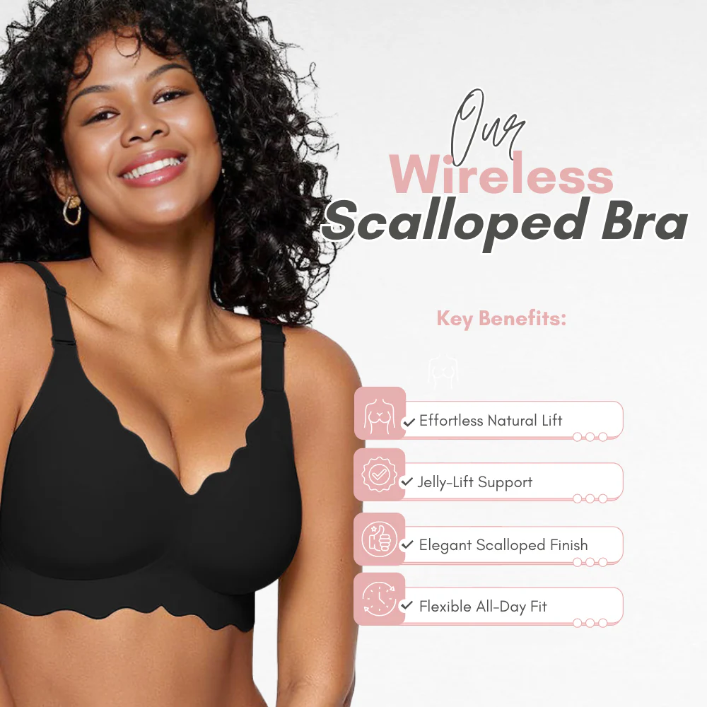 Wireless Scalloped Full Coverage Bra - Image 2