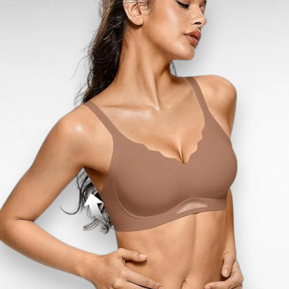 Wireless Scalloped Mesh Bra - Image 5
