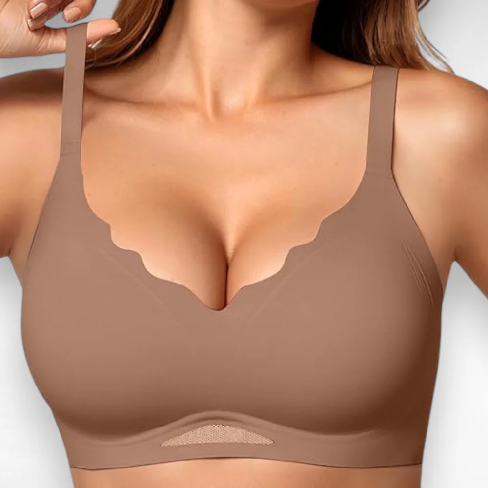 Wireless Scalloped Mesh Bra - Image 8